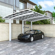 L Shape Cantilever Single Carport - White - Ready Canopy