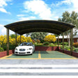 M-Shape Double Carport - Champagne - Ready Canopy