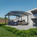 M-Shape Double Carport - Grey - Ready Canopy