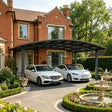 M-Shape Double Carport - Grey - Ready Canopy