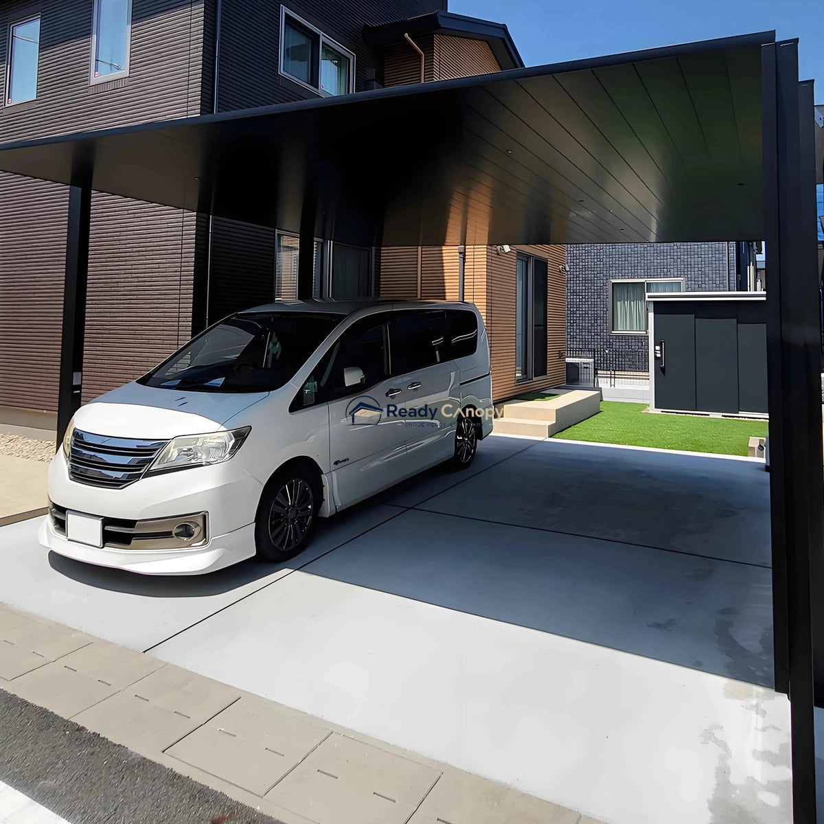 Minimalist Full-Aluminum Double Carport - Ready Canopy