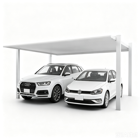 Minimalist Full-Aluminum Double Carport - Ready Canopy