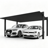 Minimalist Full-Aluminum Double Carport - Ready Canopy