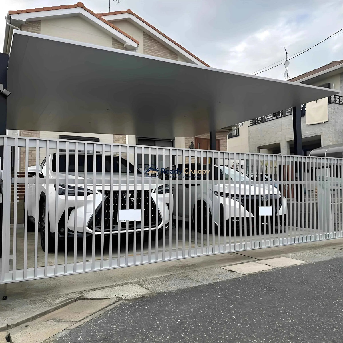 Minimalist Full-Aluminum Double Carport - Ready Canopy