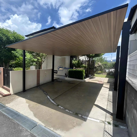 Minimalist Full-Aluminum Double Carport - Ready Canopy