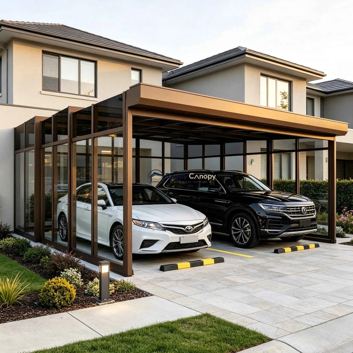 Retractable Double Carport & Garage Kits - Ready Canopy