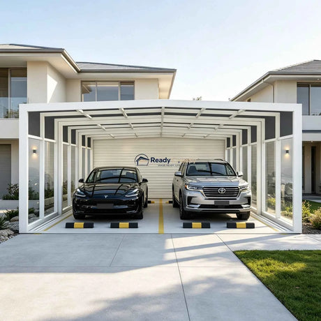 Retractable Double Carport & Garage Kits - Ready Canopy