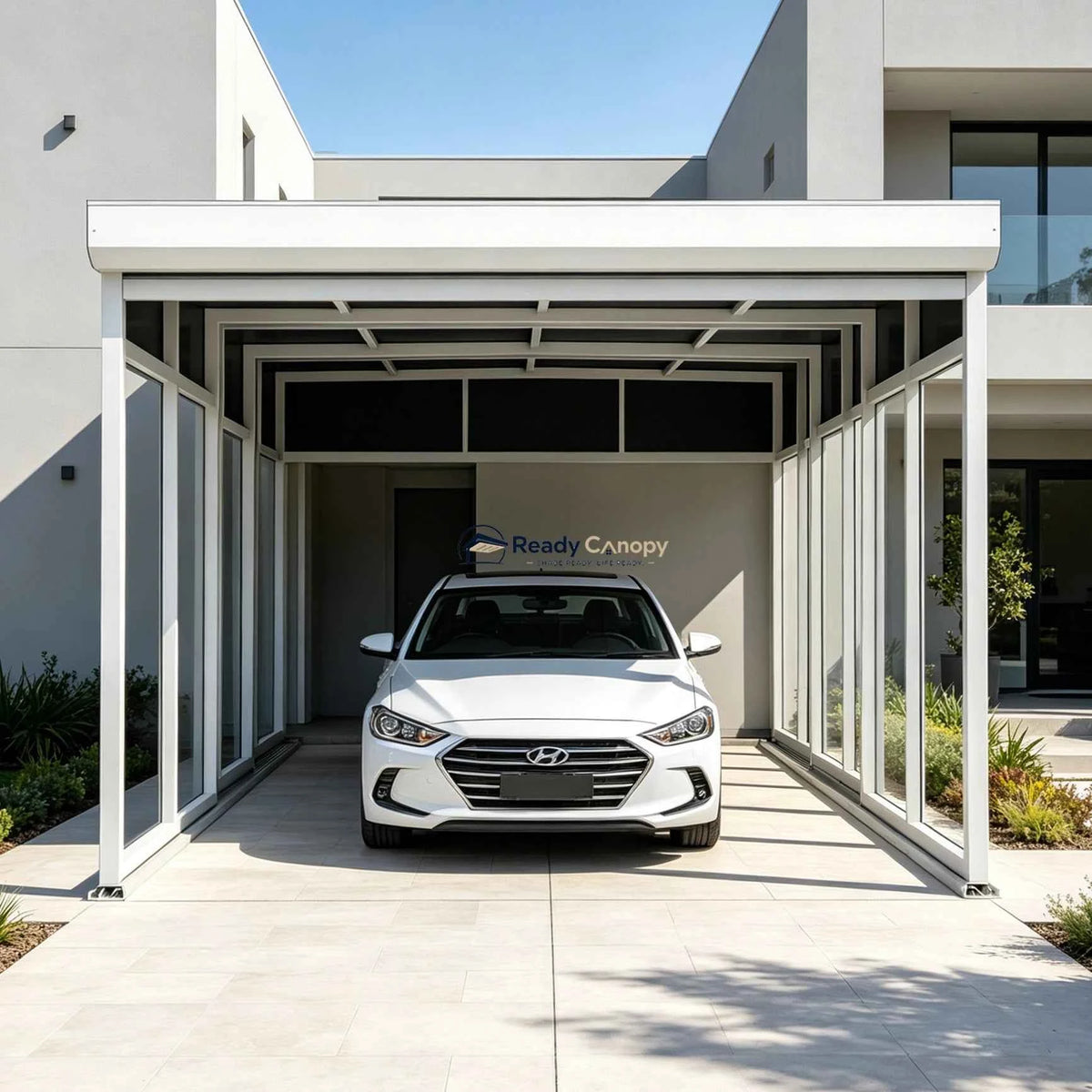 Retractable Single Carport & Garage Kits - Ready Canopy