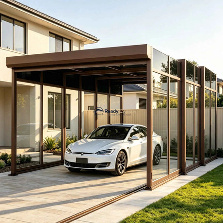 Retractable Single Carport & Garage Kits - Ready Canopy