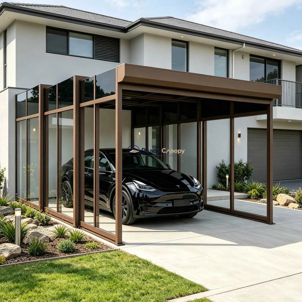 Retractable Single Carport & Garage Kits - Ready Canopy