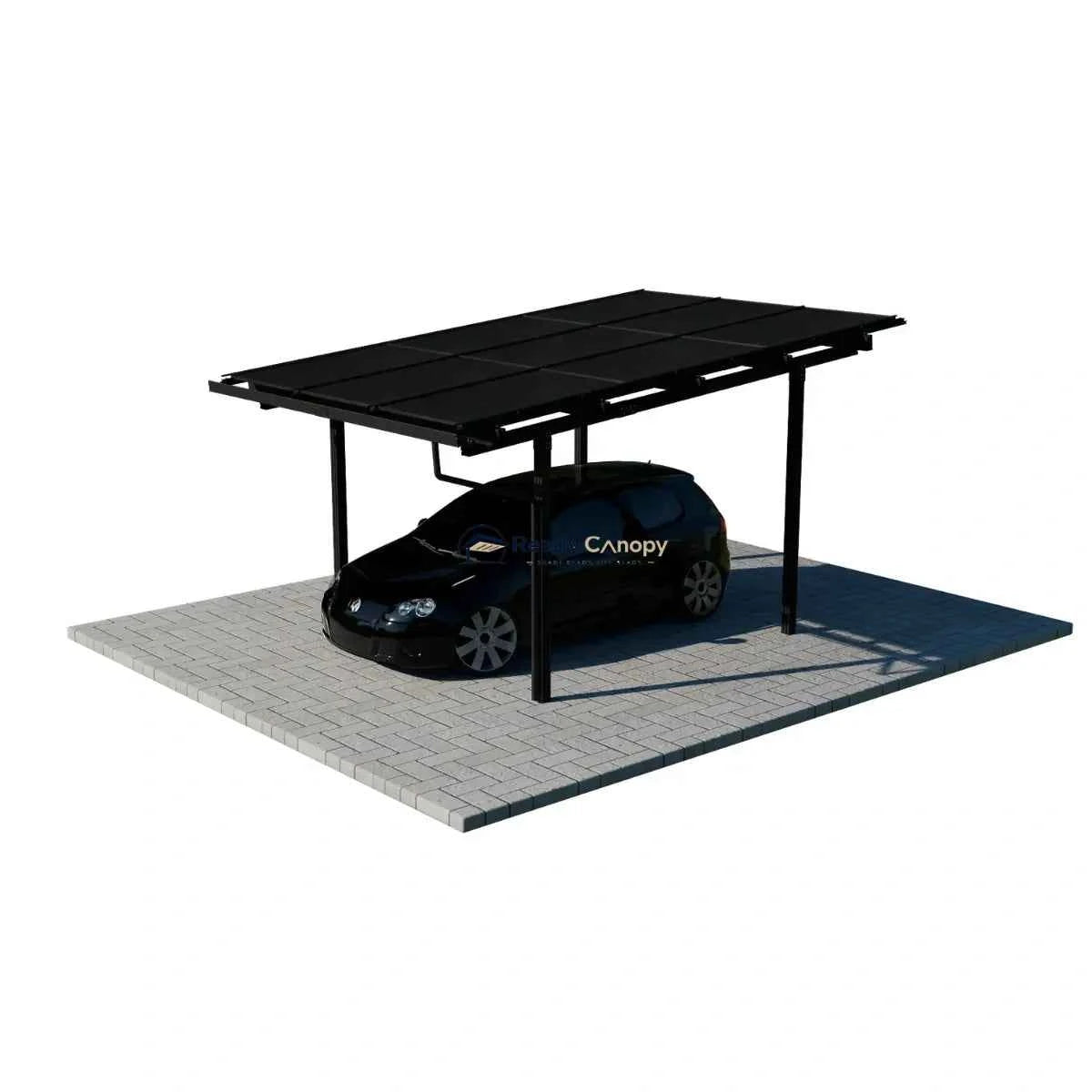 Single Solar Carport Kit Black - Ready Canopy