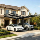 Y Shape Double Carport Kit - Grey - Ready Canopy